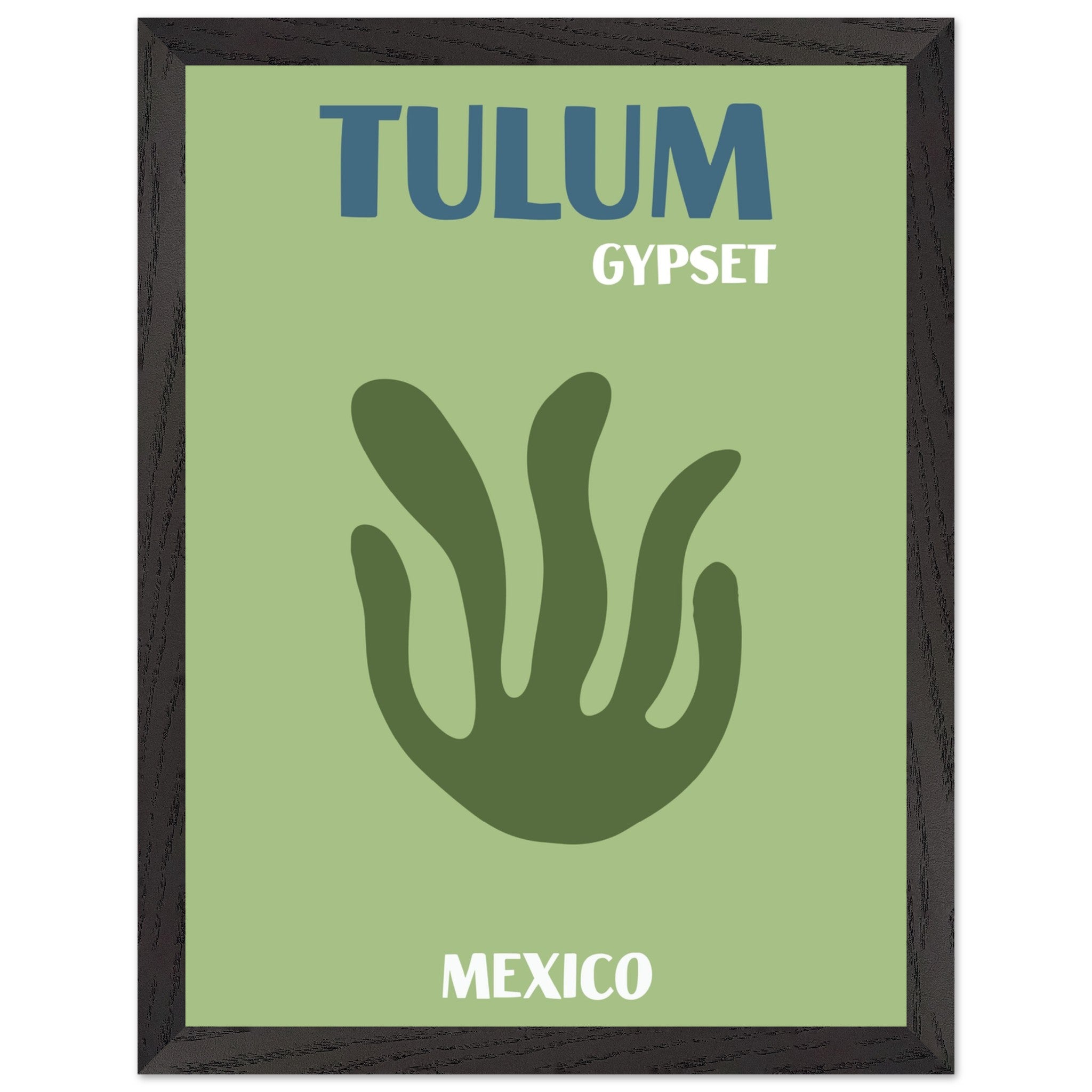 Artfulprints Poster met Lijst Mexico - Tulum Gypset - 30x40 cm - Groen