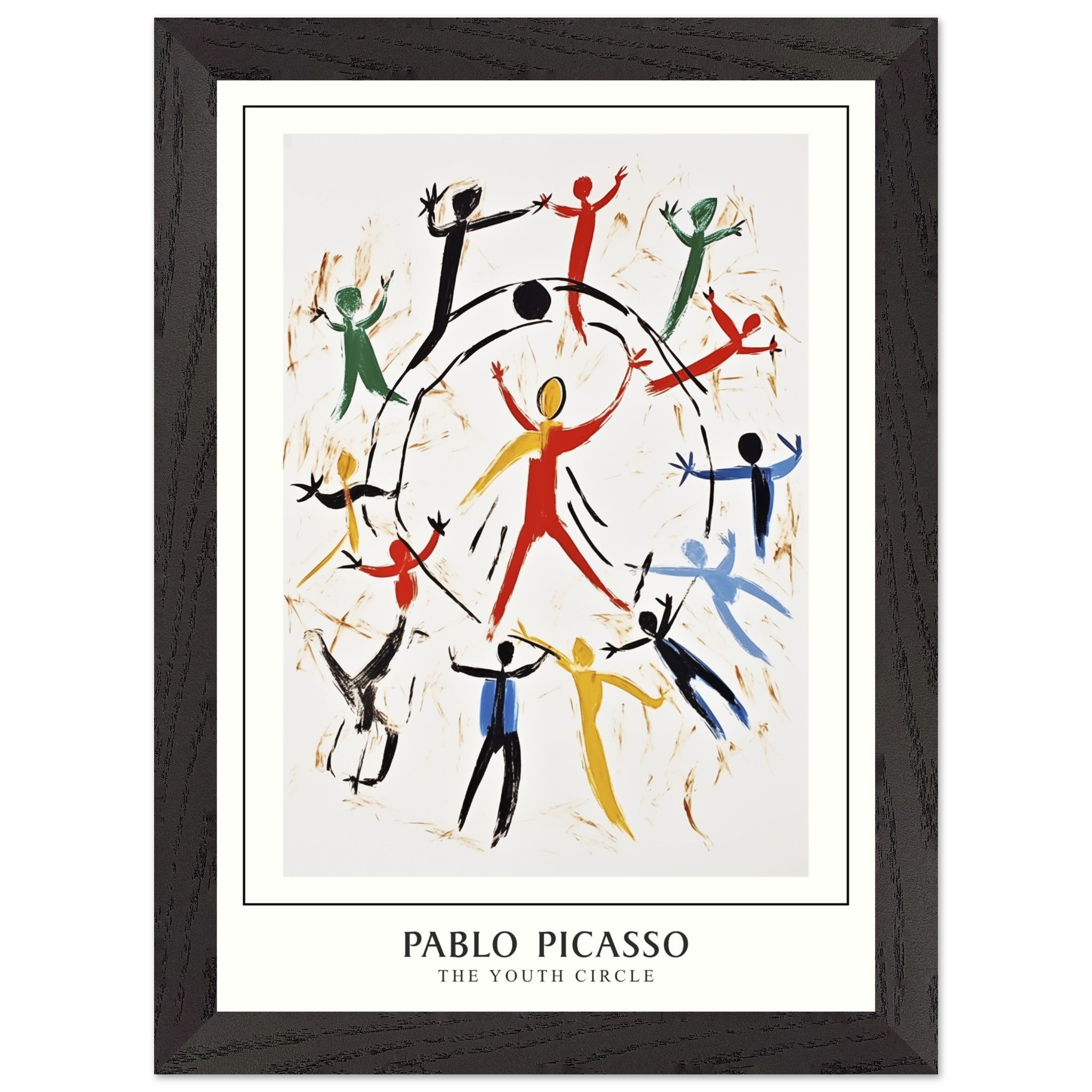 Artfulprints Poster met Lijst Pablo Picasso - The youth circle - A4 21