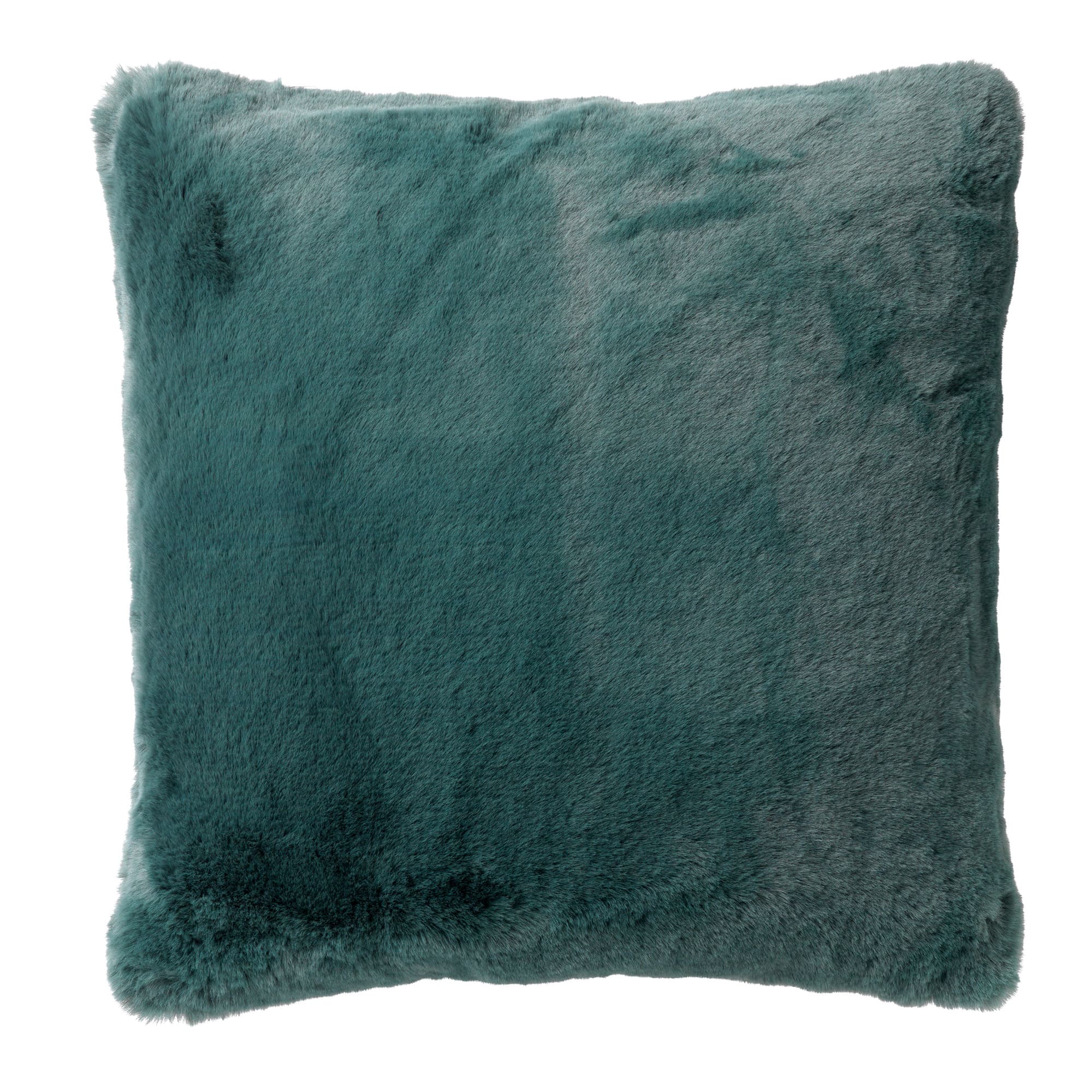 ZAYA - Sierkussen 45x45 cm - bontlook - effen kleur - Sagebrush Green