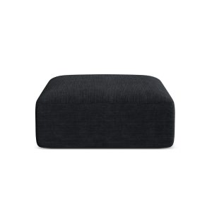Cosmopolitan Design Poef Campi ribfluwelen zwart – 90x90x40cm Cosmopolitan Design Poef Campi ribfluwelen zwart – 90x90x40cm