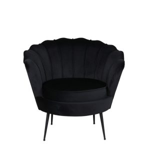 BRAM Fauteuil Ilora – Zwart Velours