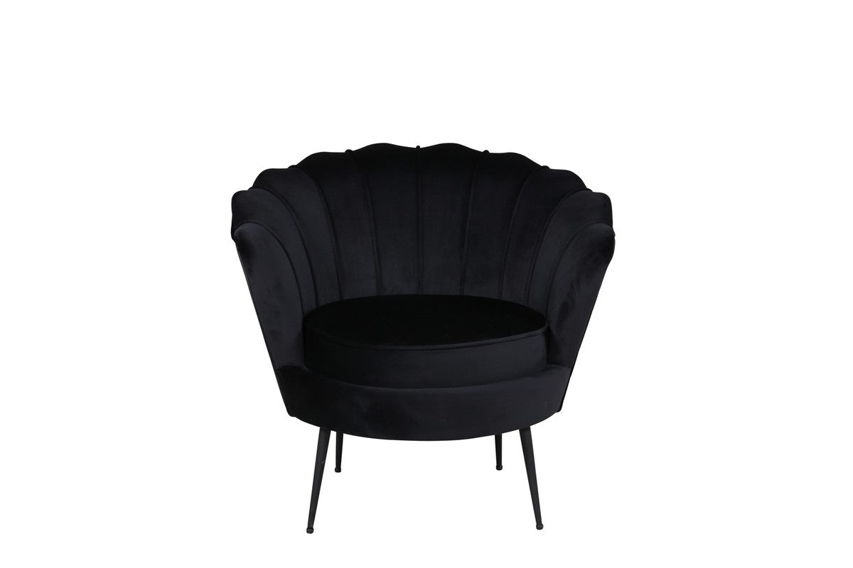 BRAM Fauteuil Ilora - Zwart Velours