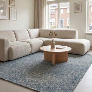 DÉJA Living Vloerkleed Emren – Lichtblauw Stof – 200x290cm DÉJA Living Vloerkleed Emren – Lichtblauw Stof – 200x290cm