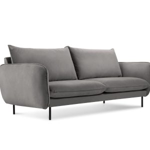 Cosmopolitan Design Bank Vienna 2-zits, flueel, lichtgrijs – 92x160x95