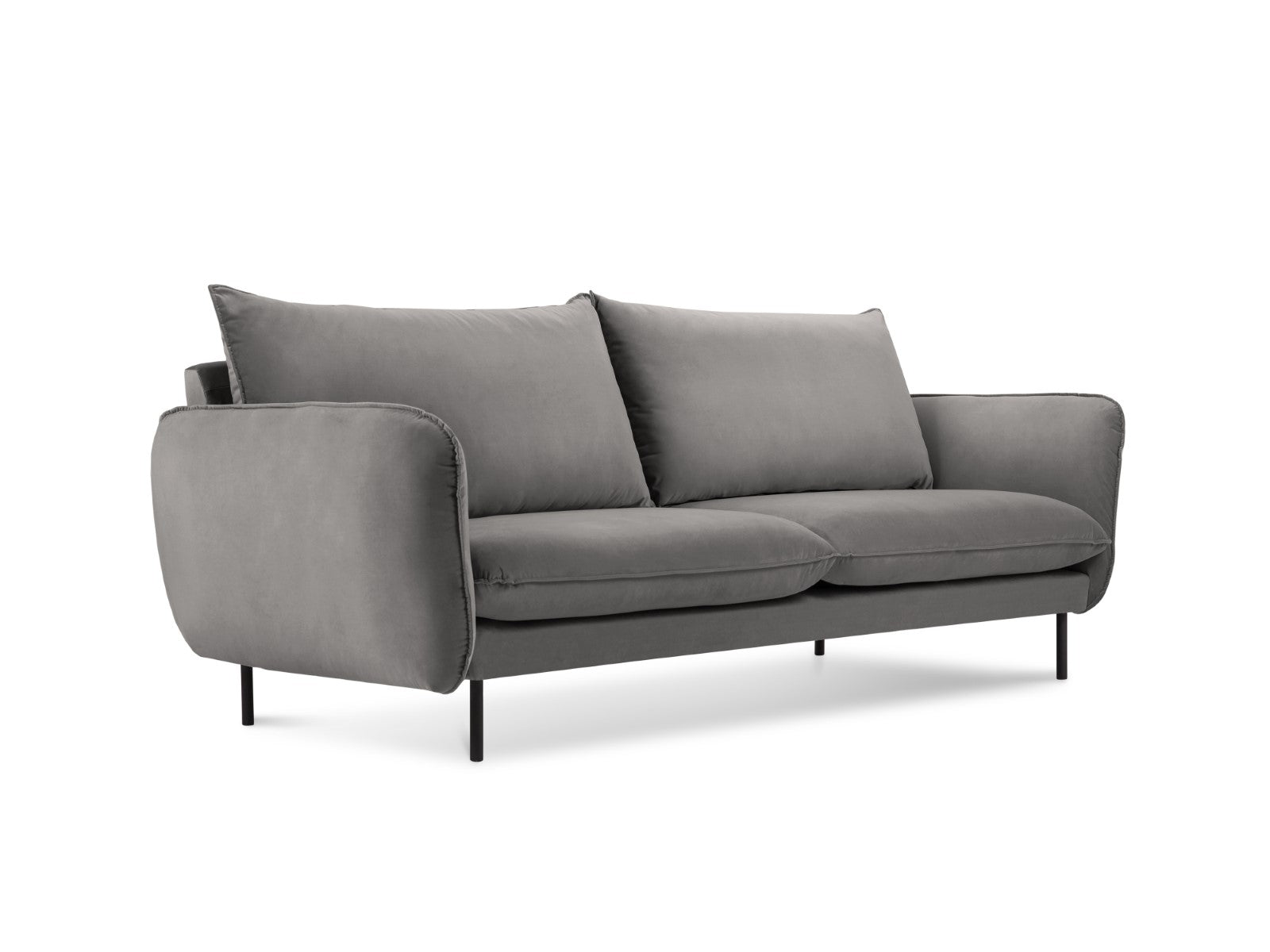 Cosmopolitan Design Bank Vienna 2-zits, flueel, lichtgrijs - 92x160x95