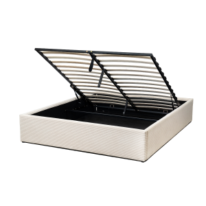 CALICOSY – Opbergbed bekleed met fluweel ROMY – Beige – 170x214x36,5 c CALICOSY – Opbergbed bekleed met fluweel ROMY – Beige – 170x214x36,5 c