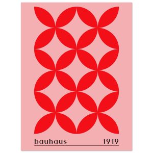 Artfulprints Poster Bauhaus – 1919 – 30×40 cm – Rood Artfulprints Poster Bauhaus – 1919 – 30×40 cm – Rood