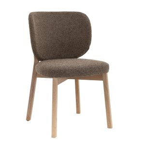 DÉJA Living Eetkamerstoel Nobu – Taupe/Naturel Eiken – Set van 2 DÉJA Living Eetkamerstoel Nobu – Taupe/Naturel Eiken – Set van 2