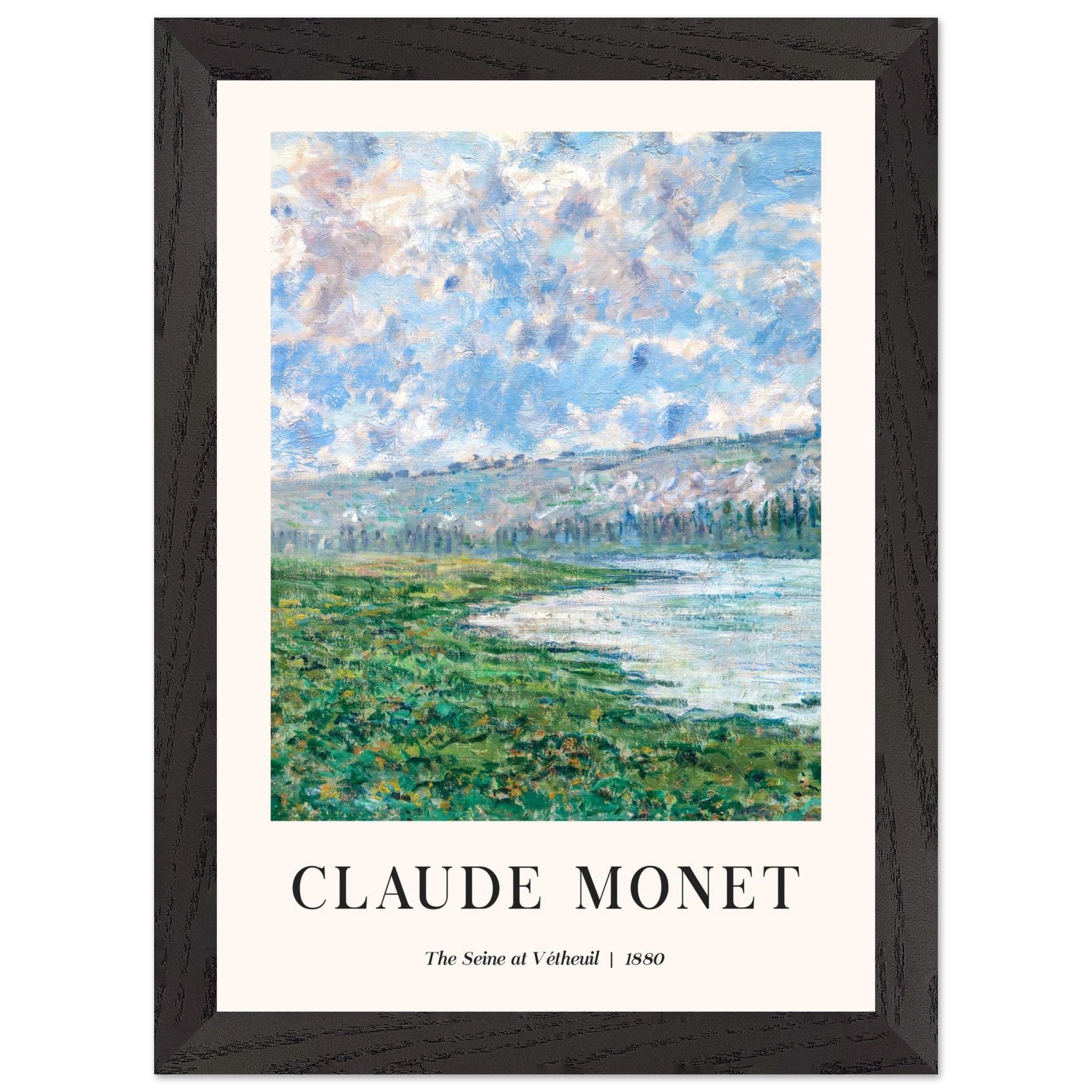 Artfulprints Poster met Lijst Claude Monet - The Seine at Vétheuil - A