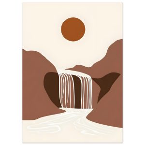 Artfulprints Poster Boho – Warm waterfall – 50×70 cm – Bruin Artfulprints Poster Boho – Warm waterfall – 50×70 cm – Bruin