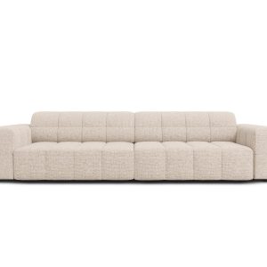 Cosmopolitan Design Bank Chicago 4-zits, chenille beige – 102x252x78cm Cosmopolitan Design Bank Chicago 4-zits, chenille beige – 102x252x78cm