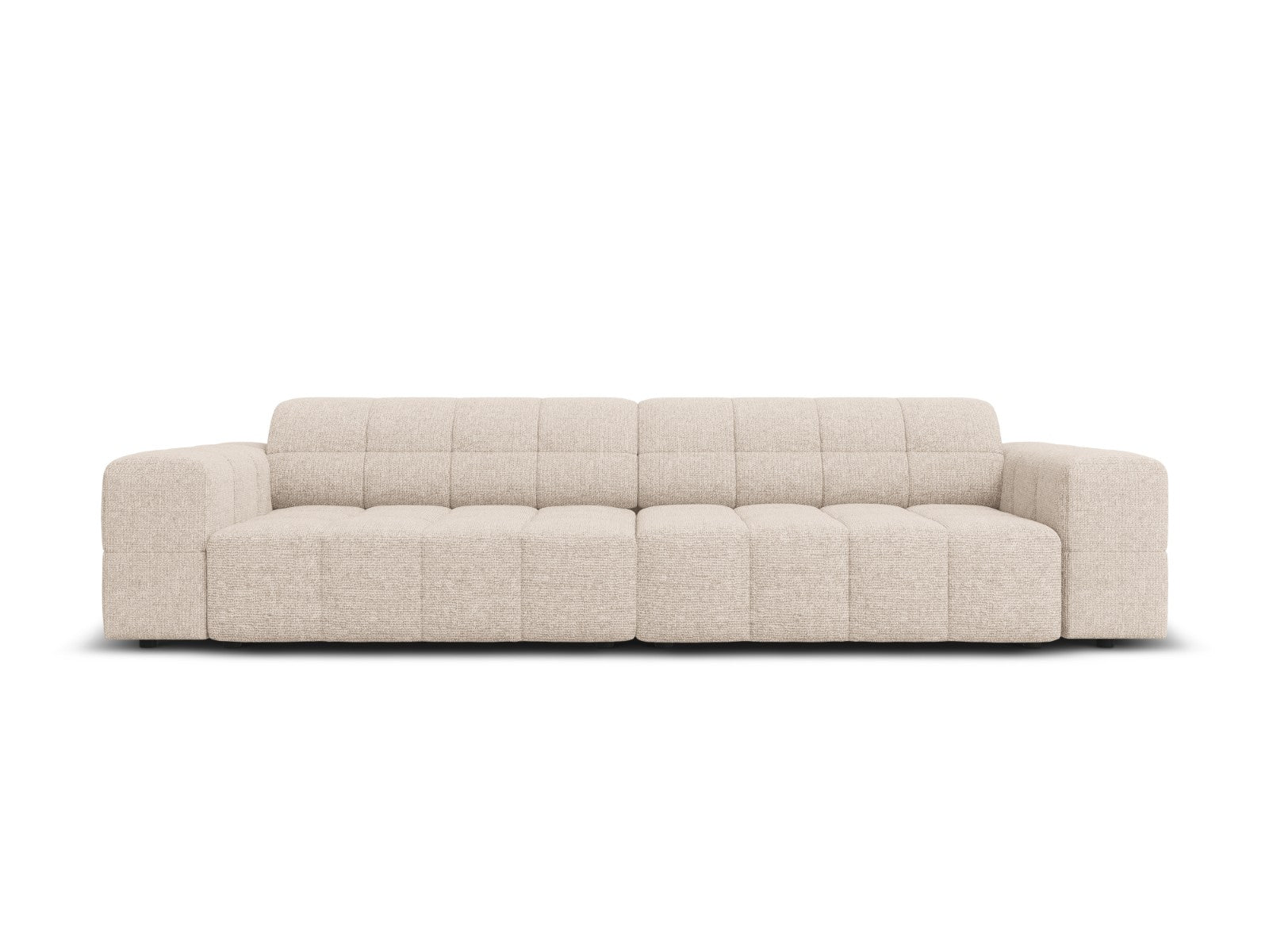 Cosmopolitan Design Bank Chicago 4-zits, chenille beige - 102x252x78cm
