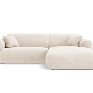 Cosmopolitan Design rechter hoekbank Nolio 4-zits, chenille, lichtbeig Cosmopolitan Design rechter hoekbank Nolio 4-zits, chenille, lichtbeig