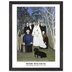 Artfulprints Poster met Lijst Henri Rousseau – The wedding party – 30x Artfulprints Poster met Lijst Henri Rousseau – The wedding party – 30x