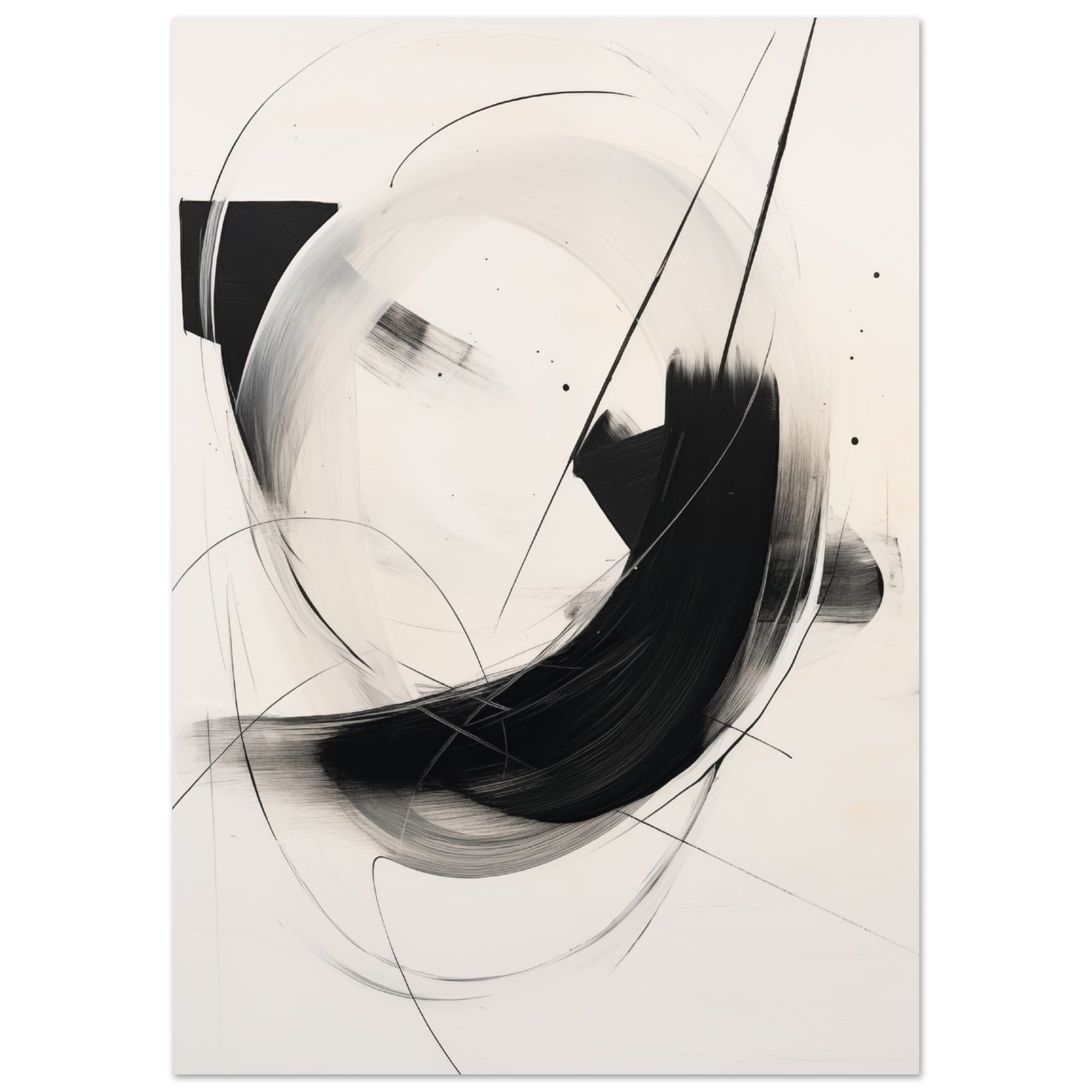 Artfulprints Abstract - Chique brush 5 poster A4 21x29.7 cm