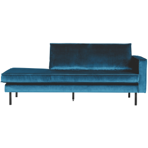 WOOOD daybed rechts Rodeo – Velvet – Blauw – 85x266x86/213 WOOOD daybed rechts Rodeo – Velvet – Blauw – 85x266x86/213