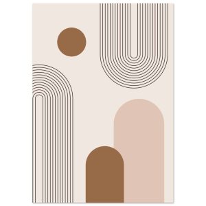 Artfulprints Poster Boho – Subtle geometry – A4 21×29.7 cm – Grijs Artfulprints Poster Boho – Subtle geometry – A4 21×29.7 cm – Grijs