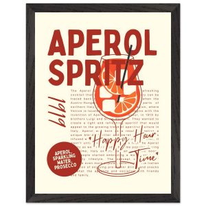 Artfulprints Poster met Lijst Aperol Spritz – Happy hour – 30×40 cm – Artfulprints Poster met Lijst Aperol Spritz – Happy hour – 30×40 cm –