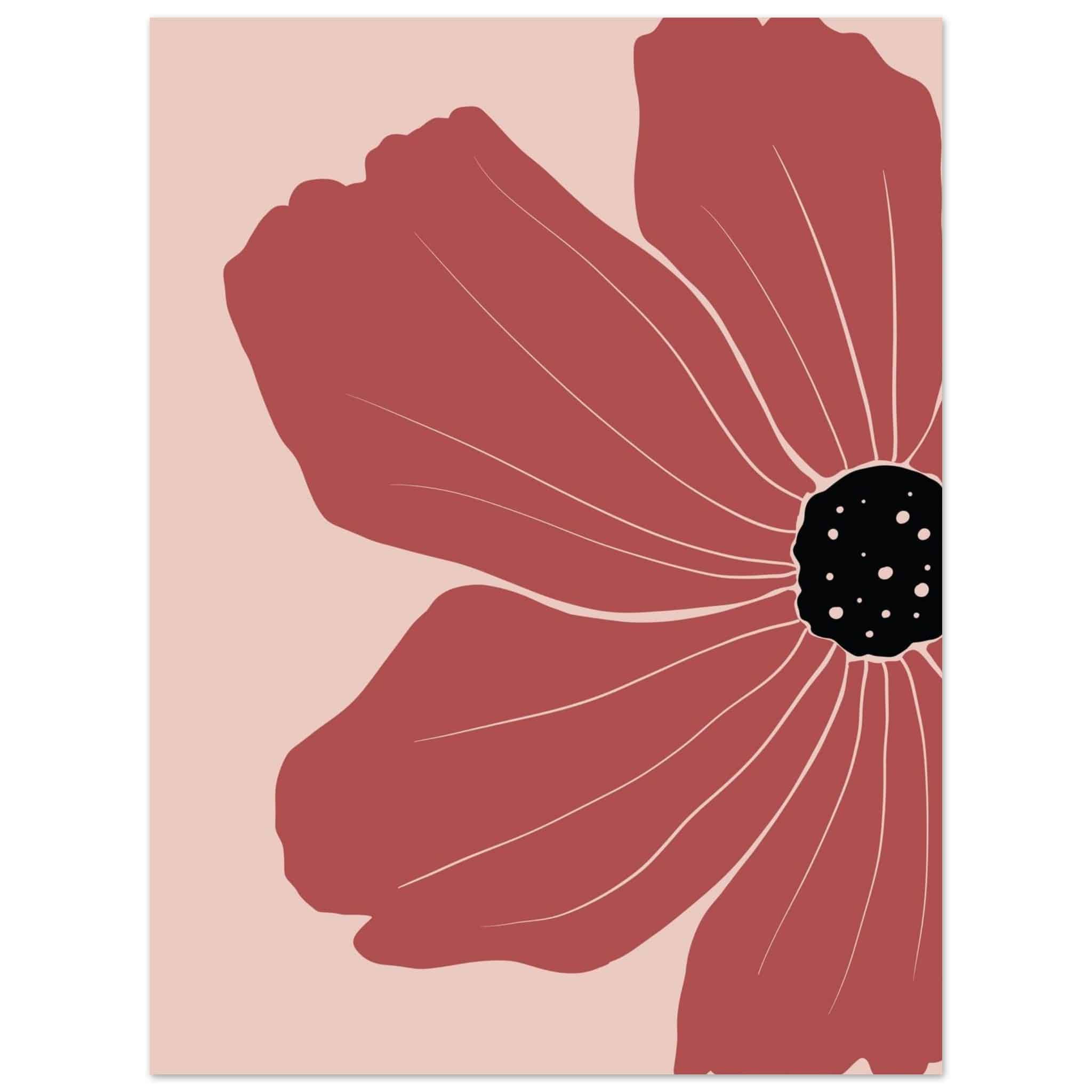 Artfulprints Poster Boho – Red poppy - 30x40 cm - Rood