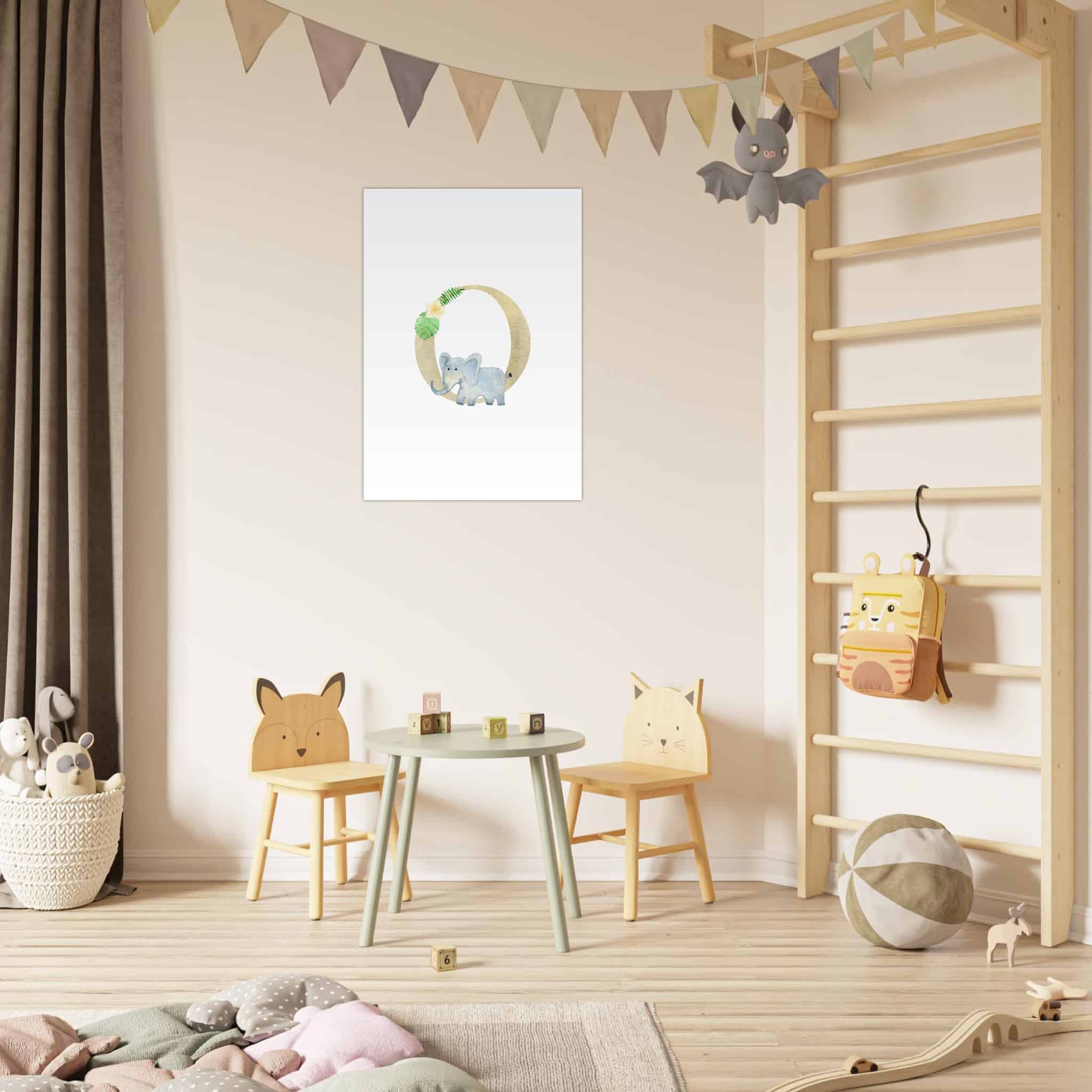 Artfulprints Poster Letter O kindernaam - 70x100 cm - Meerkleurig