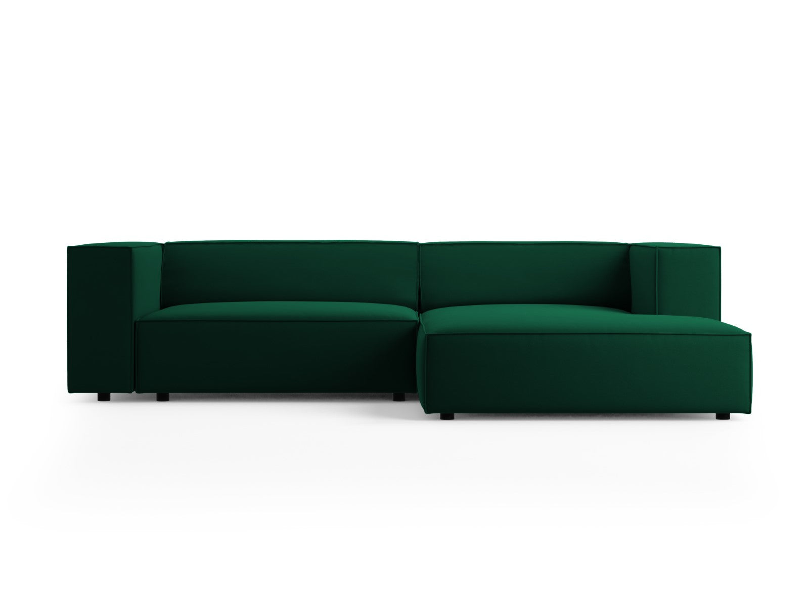 Cosmopolitan Design rechter hoekbank Arendal 3-zits, flueel, flessengr