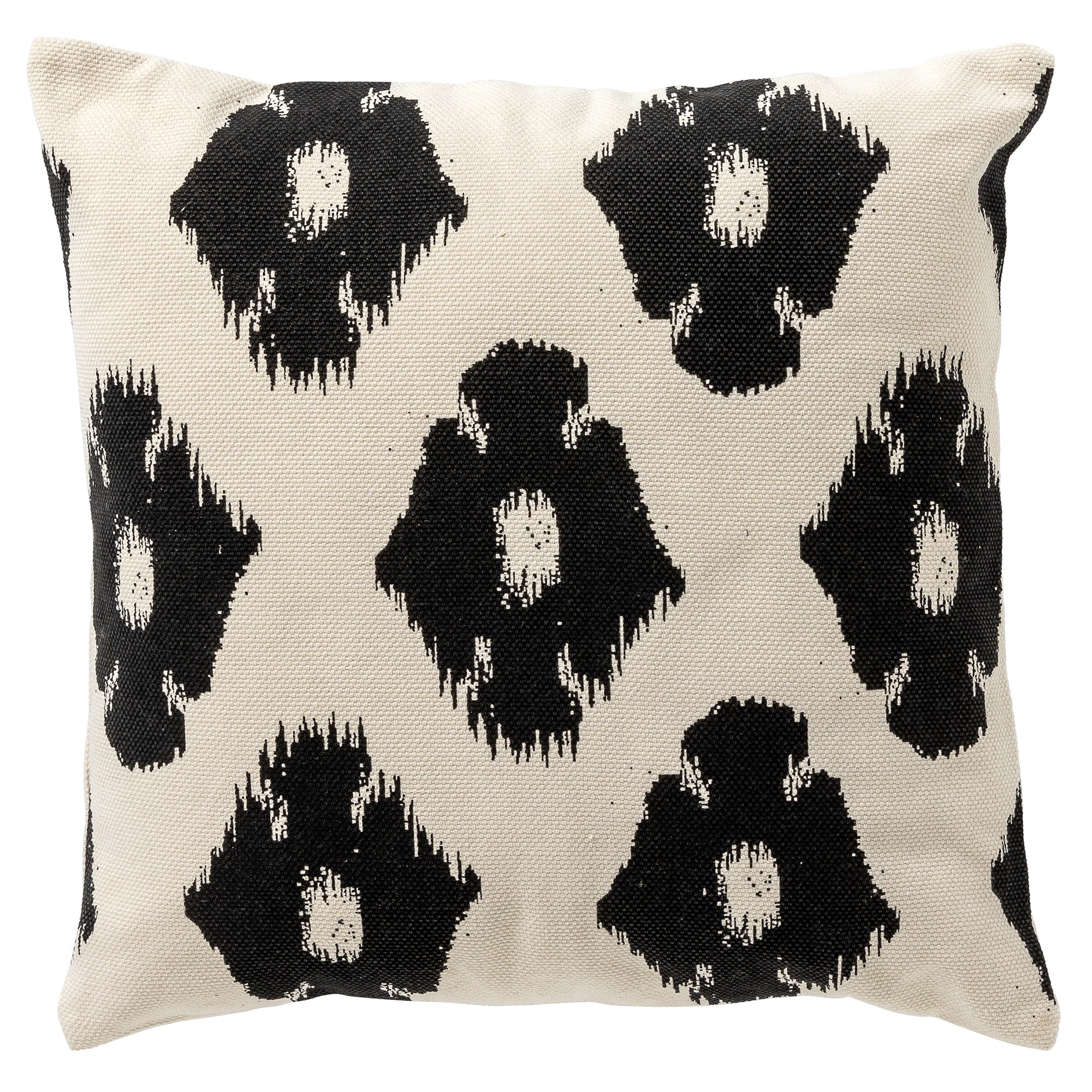 RICO - sierkussen 45x45 cm - ikat - Raven - zwart