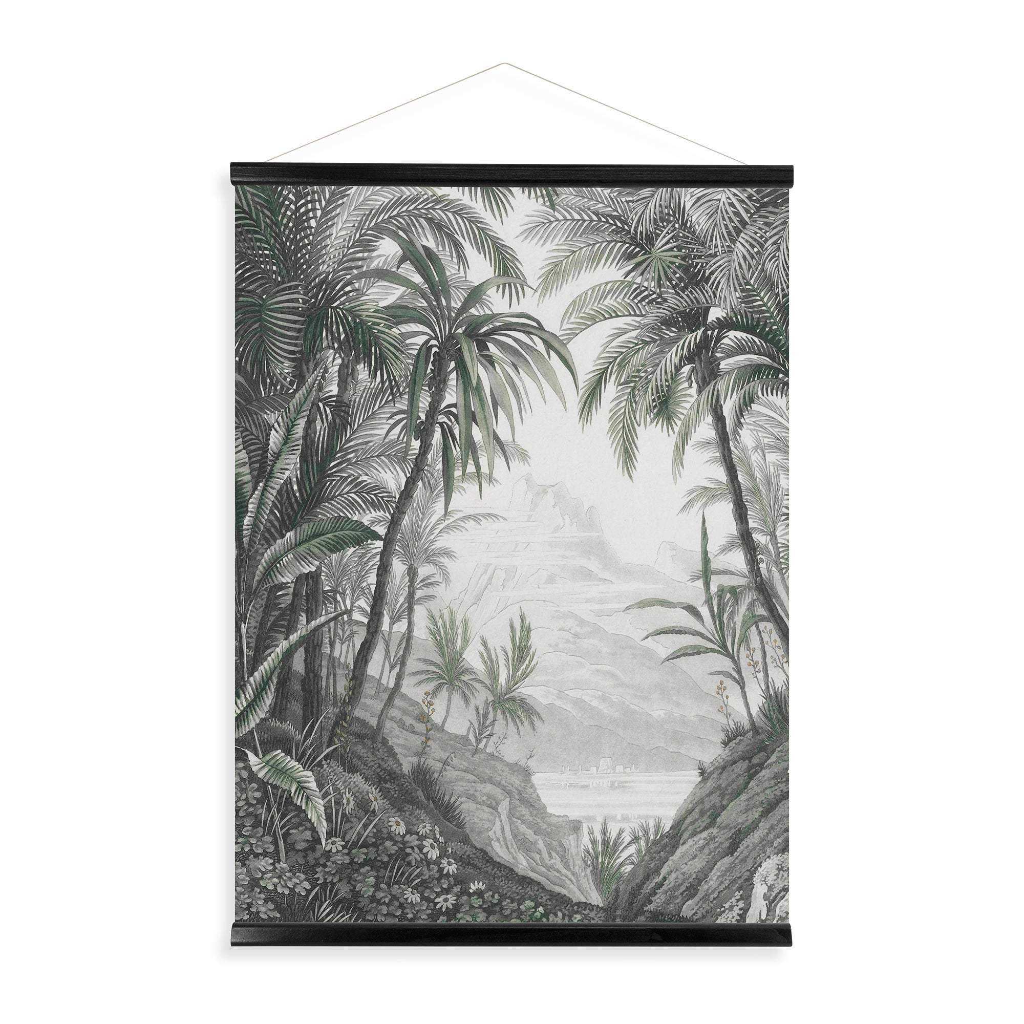 Art for the Home Hangende Poster Linnen - Jungle Landschap Schets - 80