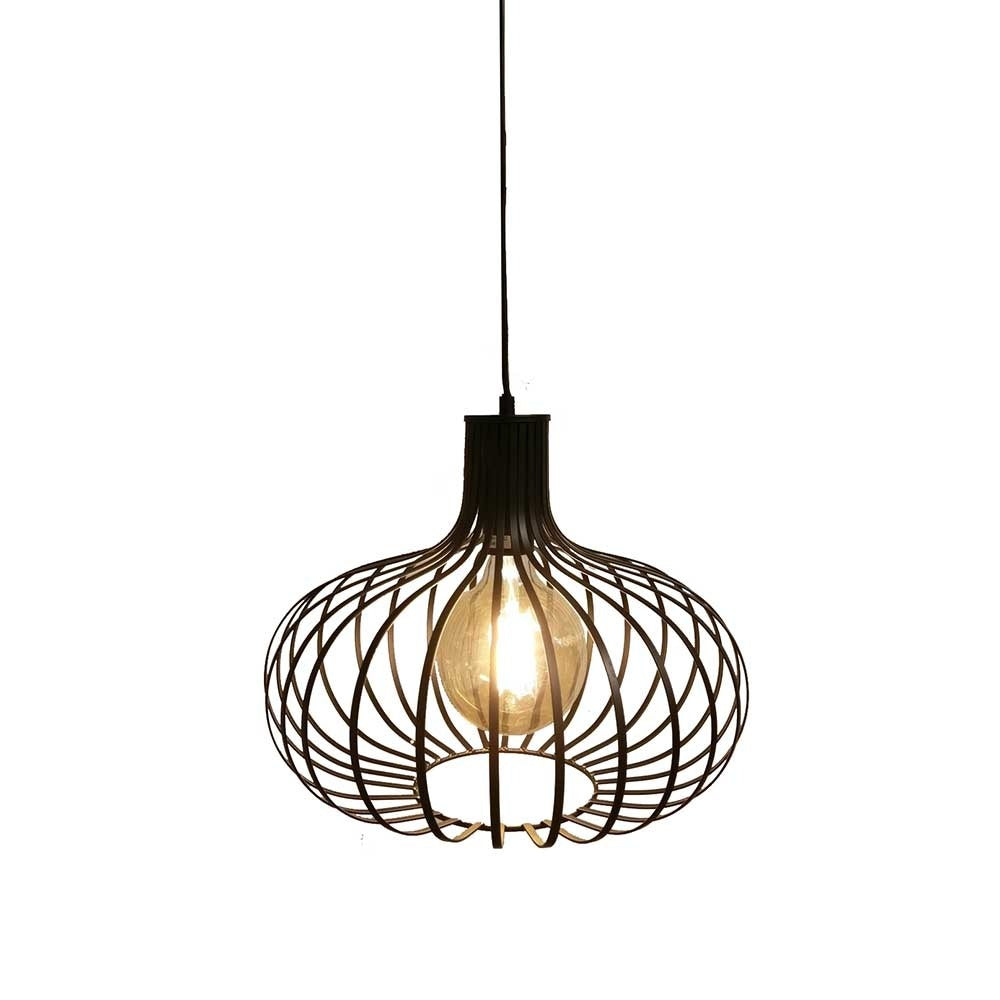 Artdelight hanglamp Lauren - 1 lichts - 38 x 150 cm - zwart
