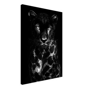 Artfulprints Canvas Panther portrait canvas – 50×70 cm – Zwart / Wit Artfulprints Canvas Panther portrait canvas – 50×70 cm – Zwart / Wit