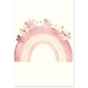 Artfulprints Poster Bloemen regenboog – 70×100 cm – Meerkleurig