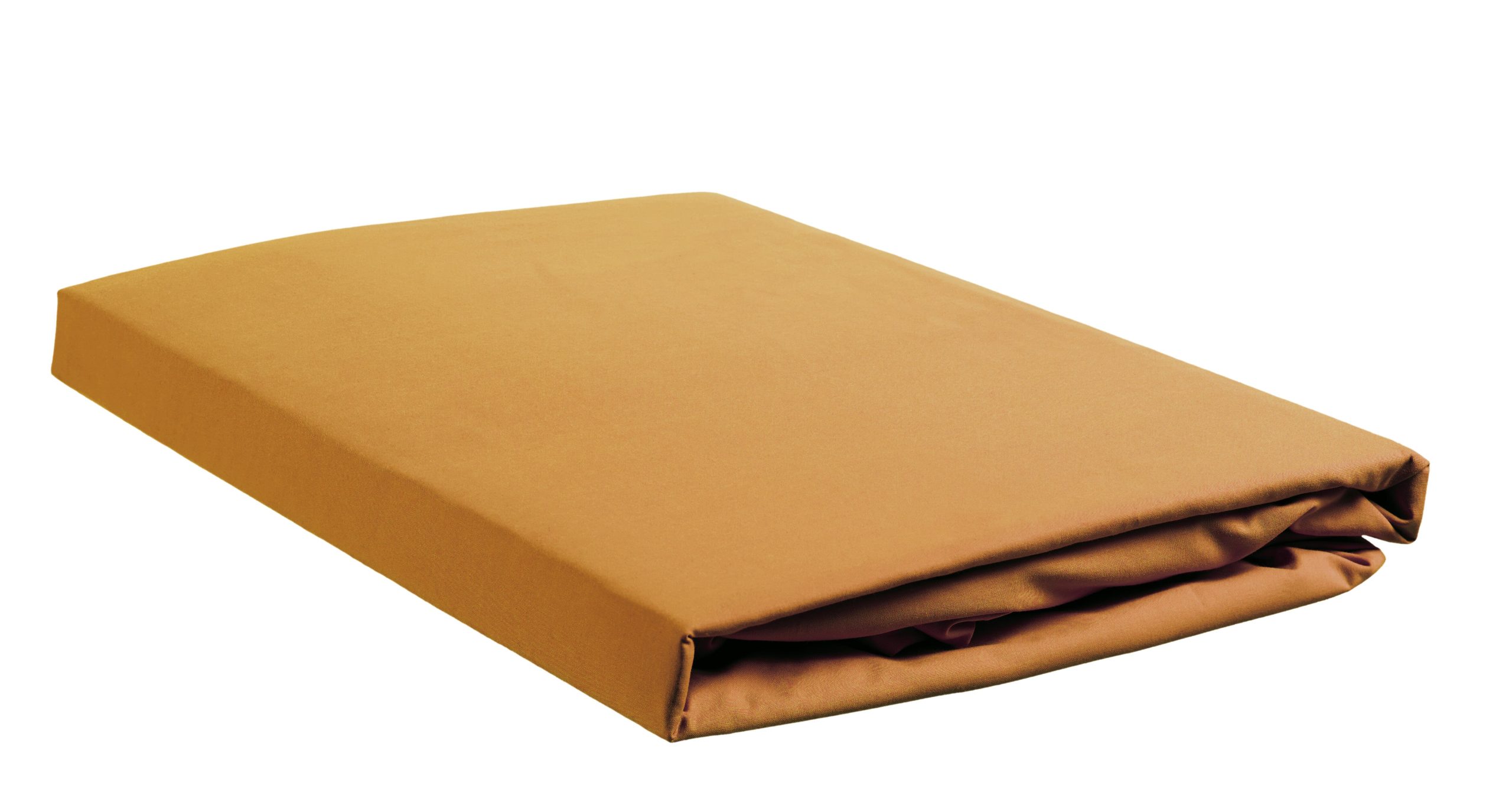 Ambiante splittopper hoeslaken Cotton Uni TDS - 180x200 cm - oker