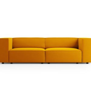 Cosmopolitan Design Bank Arendal 3-zits, flueel, geel – 102x204x70cm Cosmopolitan Design Bank Arendal 3-zits, flueel, geel – 102x204x70cm