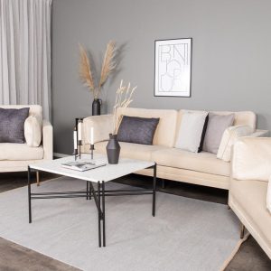BRAM Fauteuil Renzo – Beige Velours