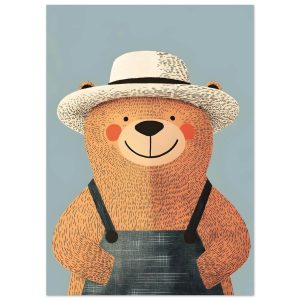 Artfulprints Poster Beer op de boerderij – 50×70 cm – Bruin Artfulprints Poster Beer op de boerderij – 50×70 cm – Bruin