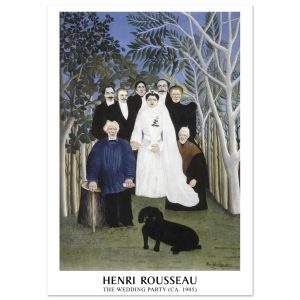 Artfulprints Poster Henri Rousseau – The wedding party – A4 21×29.7 cm