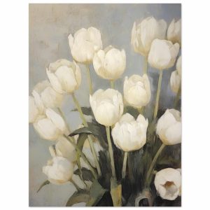 Artfulprints Poster White tulips – 30×40 cm – Wit Artfulprints Poster White tulips – 30×40 cm – Wit