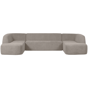 WOOOD u-vorm bank Sloping – Polyester – Off White – 77x339x225 WOOOD u-vorm bank Sloping – Polyester – Off White – 77x339x225