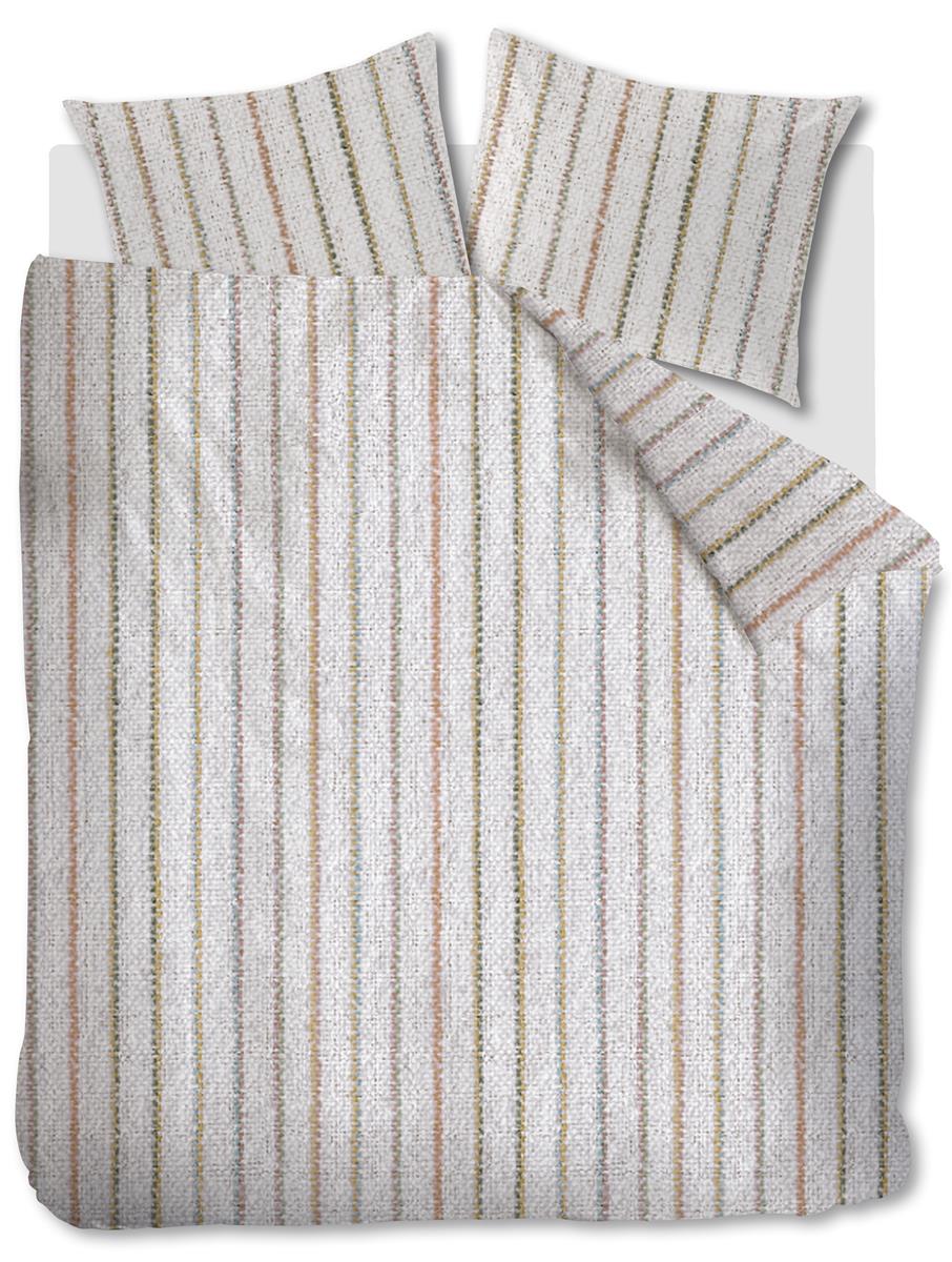 Ariadne at Home dekbedovertrek Soft Lines - 200x200/220 cm - gebroken