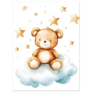 Artfulprints Poster Knuffelbeer in de sterren – 30×40 cm – Bruin Artfulprints Poster Knuffelbeer in de sterren – 30×40 cm – Bruin
