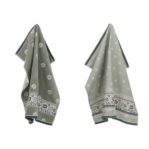 Luxe Keukendoek en Theedoek Belle Fleur Donkergroen – Bunzlau Castle – Luxe Keukendoek en Theedoek Belle Fleur Donkergroen – Bunzlau Castle –