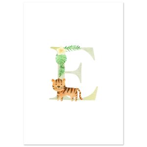 Artfulprints Poster Letter E kindernaam – 70×100 cm – Meerkleurig