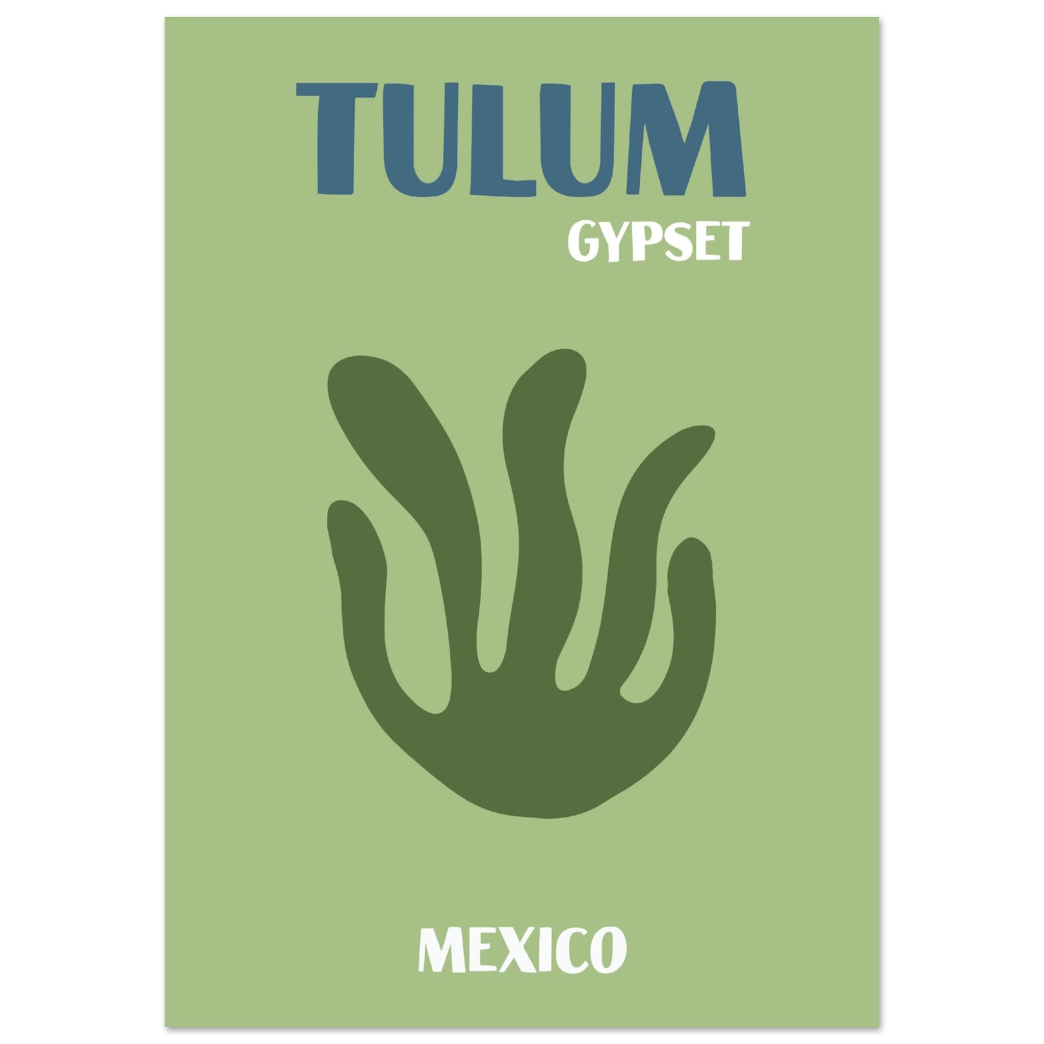 Artfulprints Poster Mexico - Tulum Gypset - A4 21x29.7 cm - Groen