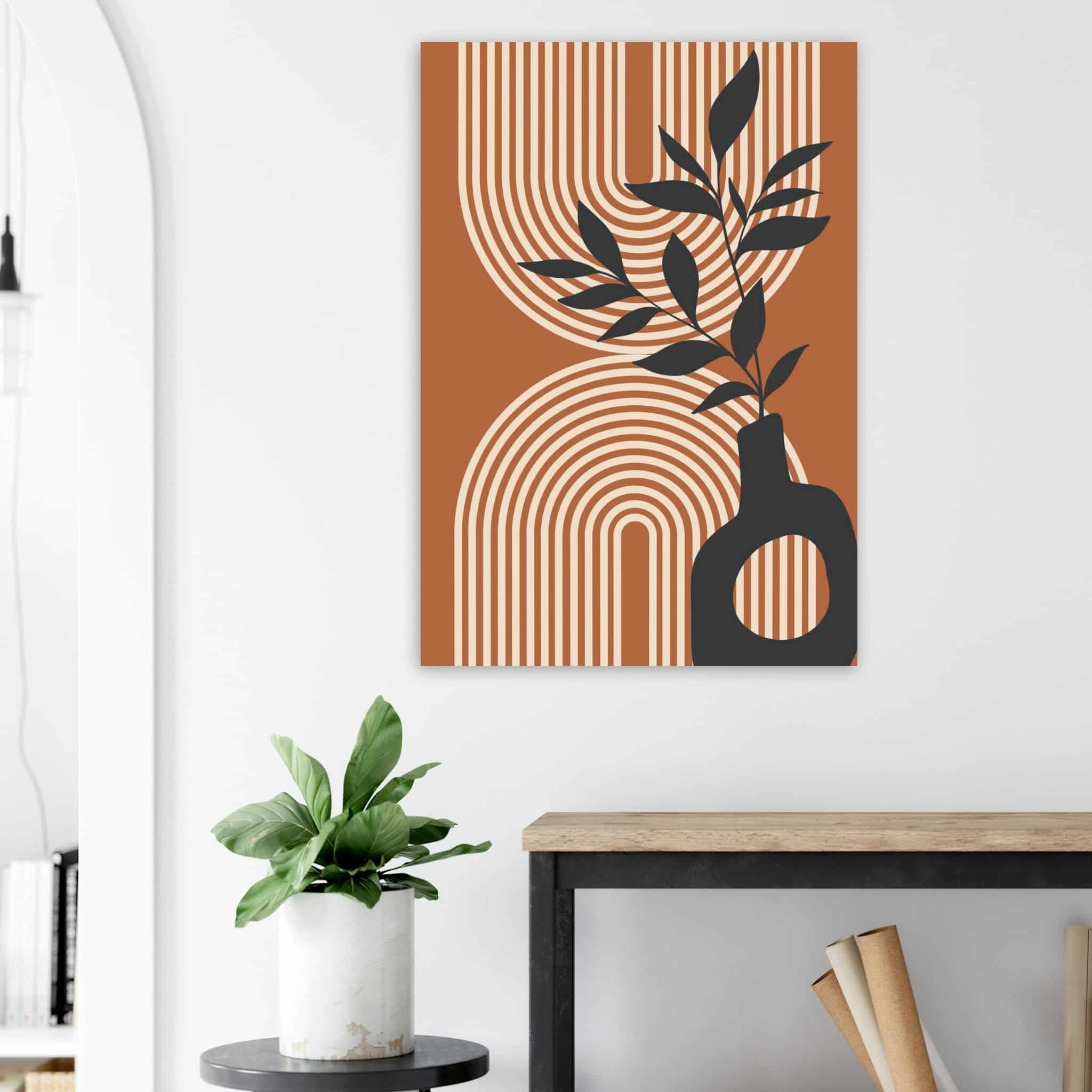 Artfulprints Poster Boho – Arched still life - 70x100 cm - Terracotta
