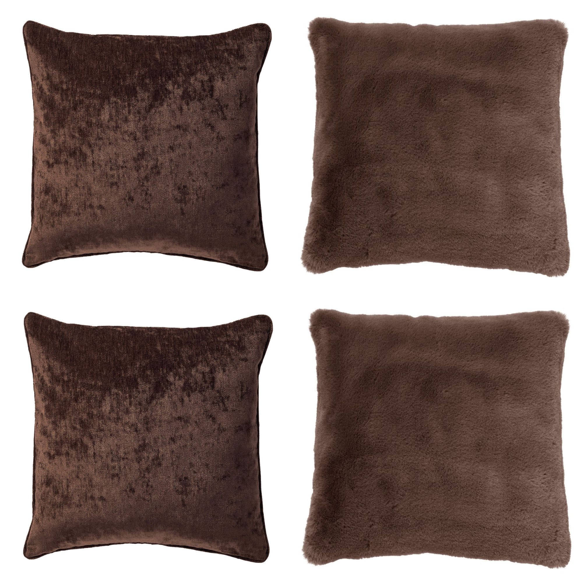 Dutch Decor - KUSSENSET - 4-delig - Soft Elegance - 45x45 cm - inclusi