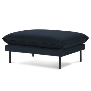 Cosmopolitan Design Poef Vienna flueel, donkerblauw – 73x93x43cm Cosmopolitan Design Poef Vienna flueel, donkerblauw – 73x93x43cm