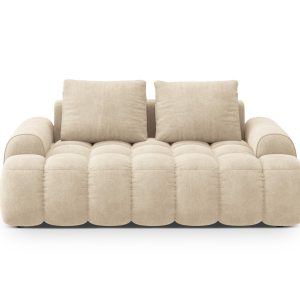Cosmopolitan Design Bank Linz 2-zits, flueel lichtbeige – 100x175x84cm Cosmopolitan Design Bank Linz 2-zits, flueel lichtbeige – 100x175x84cm