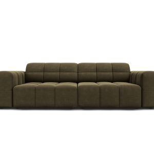 Cosmopolitan Design Bank Chicago 3-zits, flueel groente – 102x212x78cm Cosmopolitan Design Bank Chicago 3-zits, flueel groente – 102x212x78cm
