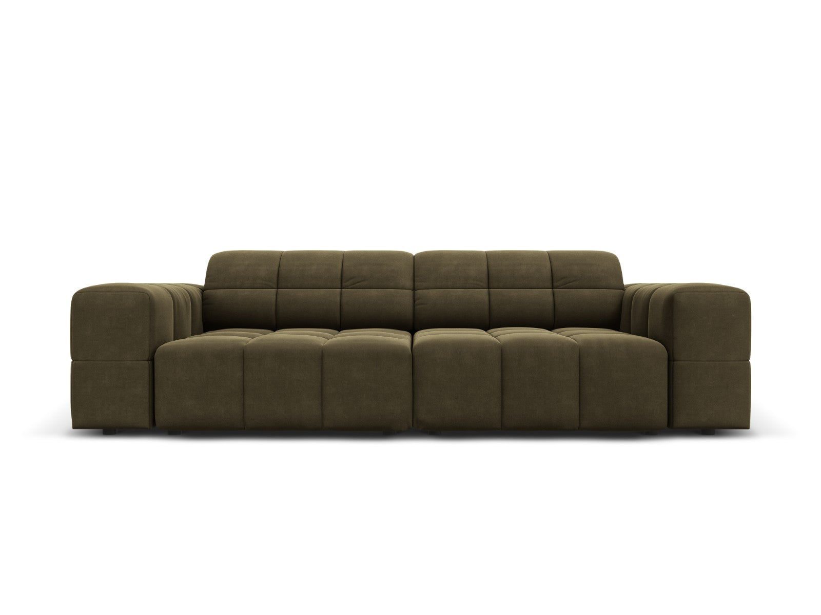 Cosmopolitan Design Bank Chicago 3-zits, flueel groente - 102x212x78cm