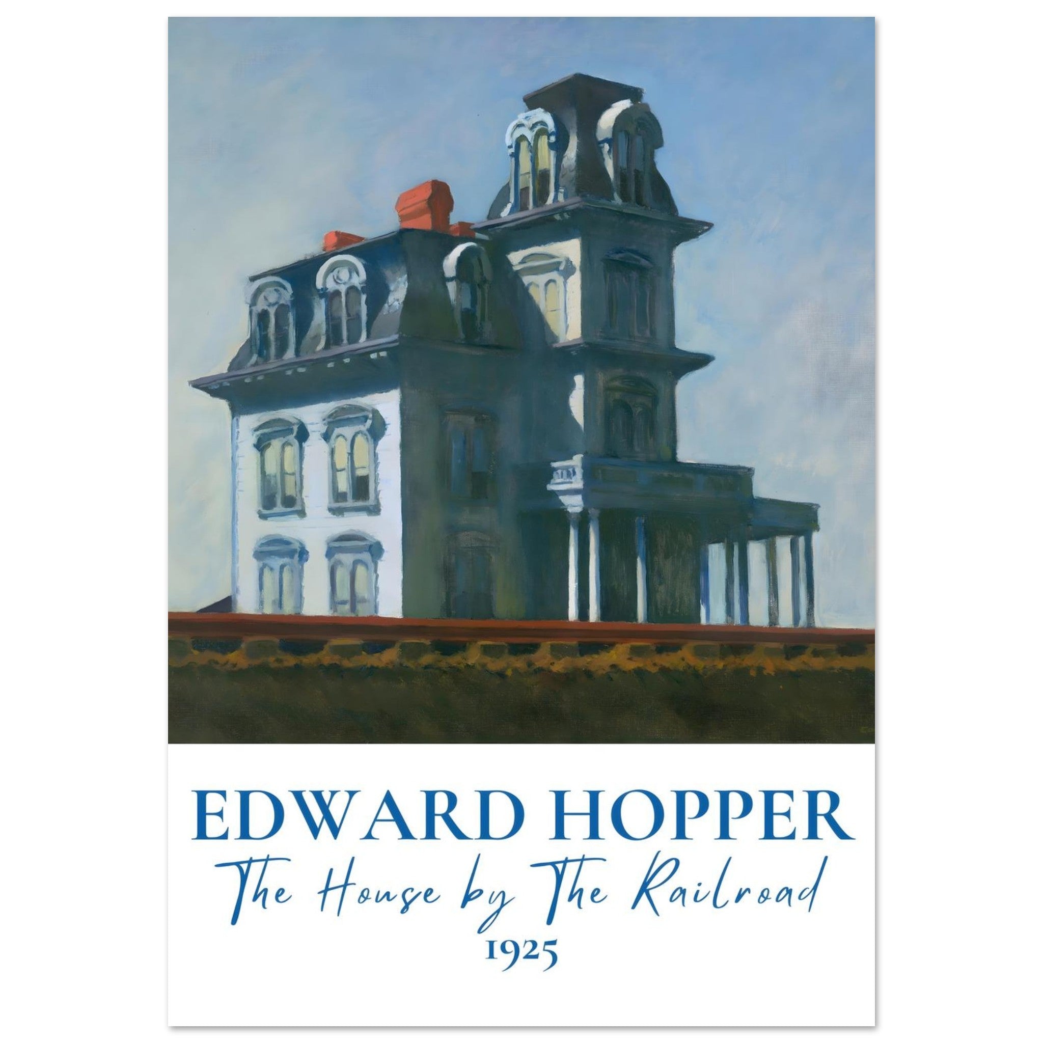 Artfulprints Poster Edward Hopper - The house by the railroad - 70x100