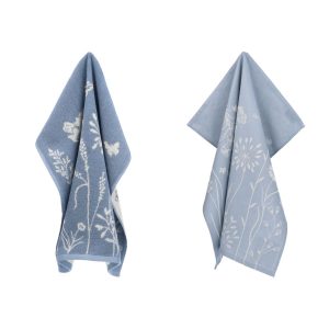 Luxe Keukendoek en Theedoek Wild Flowers Grijs Blauw – Bunzlau Castle Luxe Keukendoek en Theedoek Wild Flowers Grijs Blauw – Bunzlau Castle